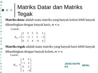 matriks datar dan matriks tegak.ppt