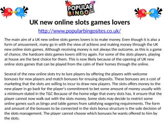 UK new online slots games lovers.pptx