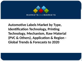 Automotive Labels Market - Global Forecast to 2026.pptx