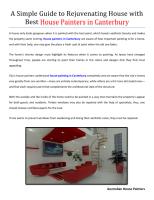 A Simple Guide to Rejuvenating House with Best House Painters in Canterbury.pdf